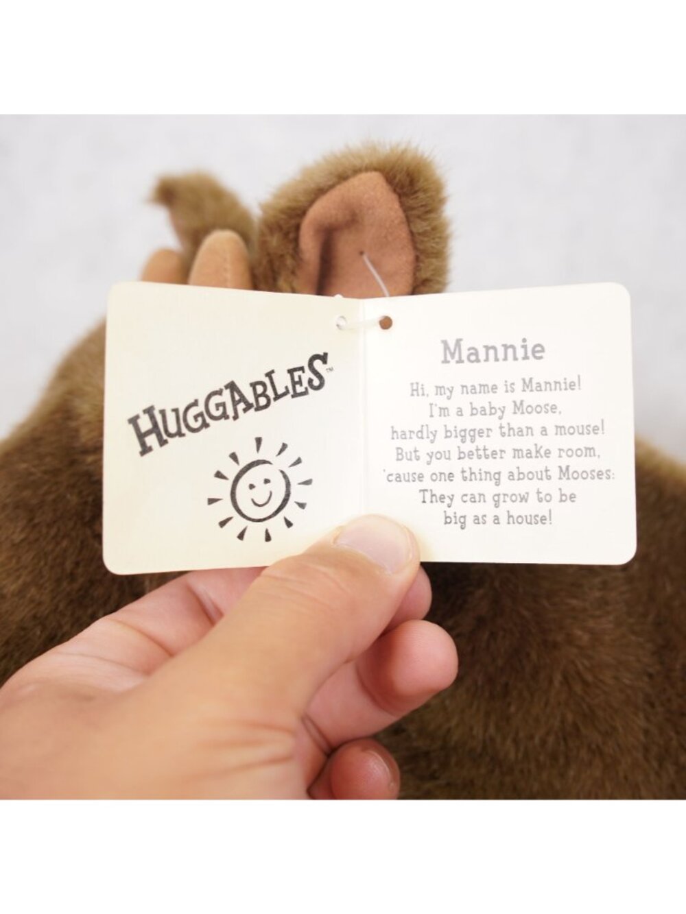 Dakin Brown Soft Mannie Moose Huggables Plush Stuffed Toy Friend 15" NWT - Picture 9 of 13